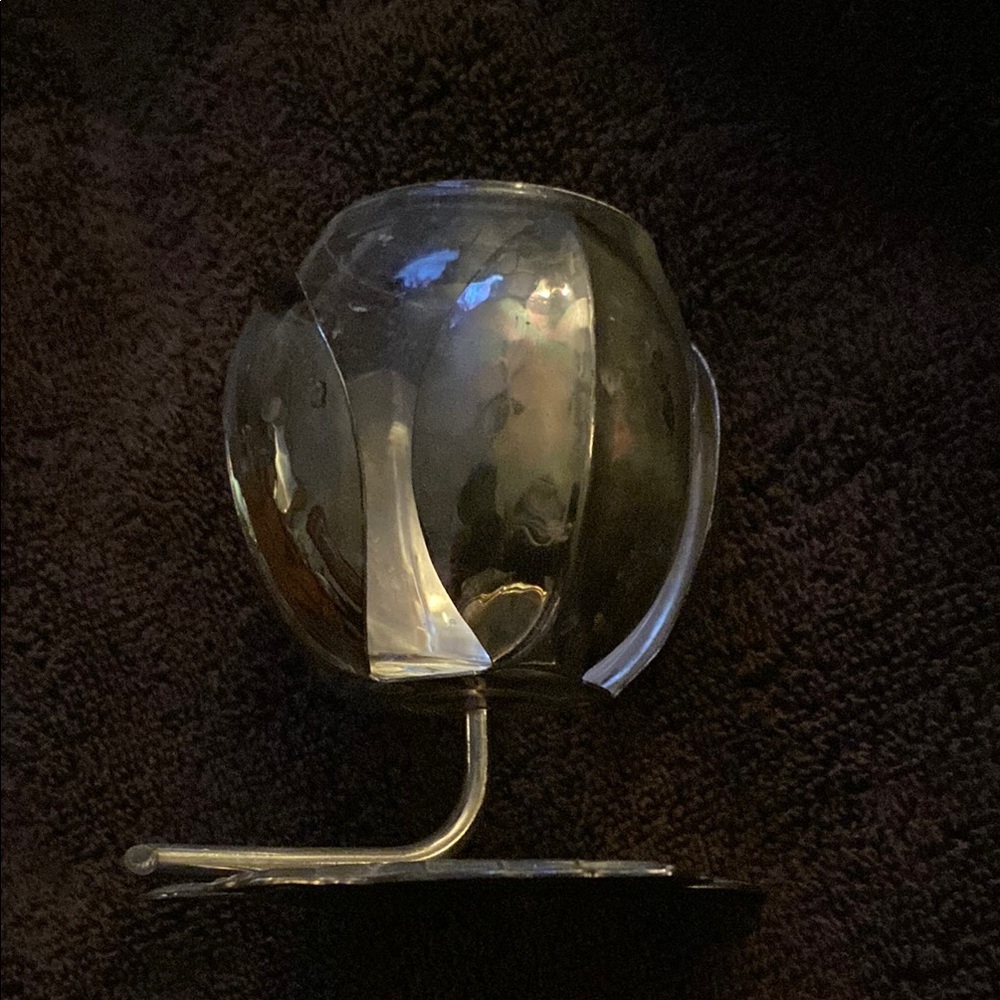 Silver Metal Candle Holder